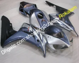 Sportbike Kit For Honda CBR1000RR Fairing 2006 2007 RR CBR1000 06 07 Gray Silver Black Motorcycle Bodywork Fairings Set (Injection molding)