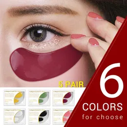 DHL Ücretsiz Lanbena Altın Maske Kollajen Yamaları Karanlık Çember Şimlik Göz Torosu Nemlendirici Cilt Bakımı 6 Renk