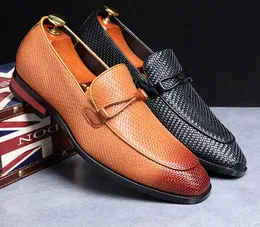 Vestido masculino sapatos de festas de luxuos-fashion designer mocassins de apartamentos respiráveis homens de banquete confortáveis e tamanho 37-48