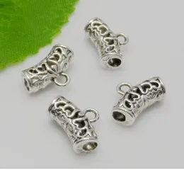 500 pçs / lote Banhado A Prata Bail Spacer Beads Encantos pingente Para diy Jóias Fazendo achados 14x9.5mm