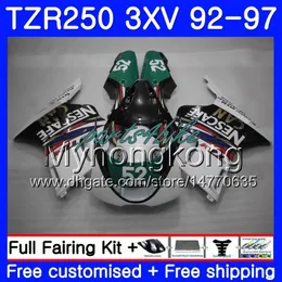 YAMAHA TZR 250 3XV YPVS TZR-250 için Kit 92 93 94 95 96 97 245HM.20TZR250RR Yeşil beyaz sıcak RS TZR250 1992 1993 1994 1995 1996 1997 Fairing