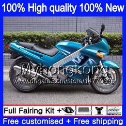 Кузов +7Gifts для KAWASAKI ZZR-250 1990 1991 1992 1993 1994 1999 251М.6 ZZR 250 90-99 ZZR250 90 91 92 93 94 99 обтекатели глянцевые голубые