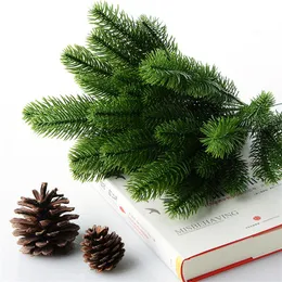 10ピースの造花の偽の緑の植物の松の枝のクリスマスツリークリスマスの飾りクリスマスツリーの木の装飾品P20