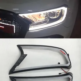 1 SET DAYTIME Running Light LED DRL för Ford Ranger/Everest 2015 2016 2017 2018 2019 Light Brow Car Light Headlamp Headlight Cover