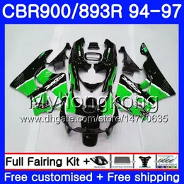 Body Green Black Hot for Honda CBR893 RR CBR900RR CBR893RR 94 95 96 97 260HM.13 CBR 893 CBR900 RR CBR 893RR 1994 1995 1996 1997 Zestaw do obróbki