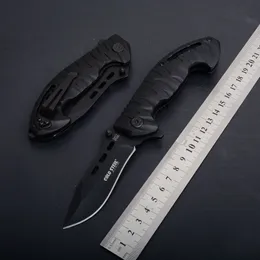Couteau en acier froid couteau de poche pliant manche en aluminium noir EDC outils de camping équipement de survie