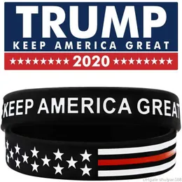 Donald Trump 2020 Keep America Great Letter Silikonowa Nadgarstek Bransoletka Gumowa Bransoletka Donald Trump Supporters USA Flag Opaska Biżuteria