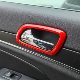 Anello interno per porta interna in ABS rosso decorativo per Jeep Grand Cherokee 2011 Accessori esterni per auto di alta qualità274M
