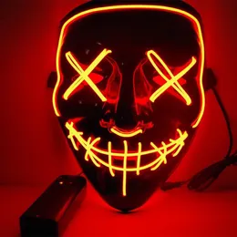 Gratis frakt LED Light Mask Up Funny Mask Från Rening Valår Bra för Festival Cosplay Halloween Kostym 2019 Nyår Cosplay