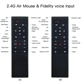 2.4G Wireless Air Mouse MT12 Gyro Voice Control Sensing Universal Mini Keyboard IR learning Remote Controller For Mini PC Android TV Box