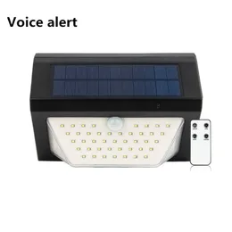 Cross-border new Solar voice alarm wireless remote control solar LED security warning lights Solar garden Outdoor lamps