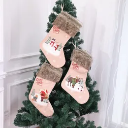 Ny personligembroidered xmas stocking säck santa deluxe juldekoration för hem nyår 2019 noel