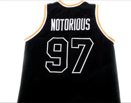 Изготовленный на заказ мужской молодежный женский винтажный трикотаж № 97 Notorious Bad Boy Biggie Smalls, новый баскетбольный трикотаж, размер S-4XL, или трикотаж с любым именем или номером на заказ