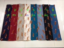 2017 Fashion Fox Print Scarf Shawls Women Long Animal Wraps Hijabs 8 Colors Wholesale 10pcs/lot Free Shipping