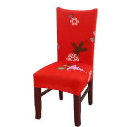 スパンデックスの椅子は取り外し可能な椅子のカバーストレッチダイニングシートカバー弾性的なスリッコクリスマスバンケット結婚式の装飾40デザイン