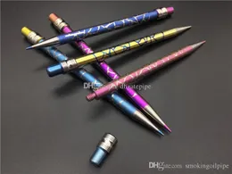 Pipes New Color Pencil GR2 Titanium Dabber ferramenta para óleo e cera seco Herb Domeless Titanium Nails vidro Bongs água
