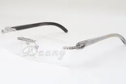 Ramki hurtowe, T3524012 Białe obiektywy, naturalne rogi mieszane, okulary: 56-18-140 mm ramy dla mężczyzn i kobiet