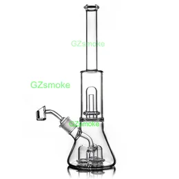 Beaker Bong Vetro spesso Cera vetro acqua Bong gorgogliatore Tubo Quattro filtri UFO all'interno di tubi per fumare piattaforme petrolifere banger al quarzo dab rig