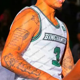 Binghamton Bearcats NCAA Basketball Jersey Custom #3 Sessoms