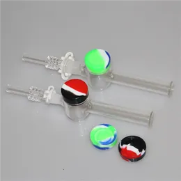 14mm 10mm Nector Rohrbong Shisha Mini Dab Rig Glasbongs Bohrinseln mit Quarznagel