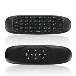 Hot Selling Fly Air Mouse C120 Mini Wireless Qwerty Klawiatura Pilot Derwotwórczym Kontroler do gry Android TV Set Top Box Mini PC 6 Żyroskop