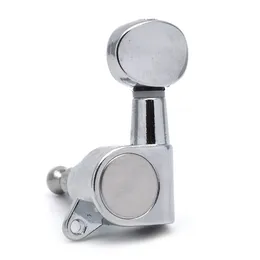 Pequeno Oval Côncavo Botão Selado-engrenagem String Ukulele Tuning Pegs Tunters Tunters Chefes Chrome Preto Para Escolher