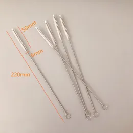 Low Price Light Weight Stainless Steel Straws Brush, 200MM Long Nylon Brush for Metal Straws Cleaning Free Post