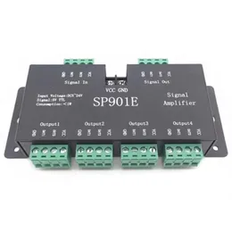 DC5-24V SP901E LED Signal Amplifier controller SPI output signal 4 control group for WS2811 SK6812 APA102 DMX512 strip module