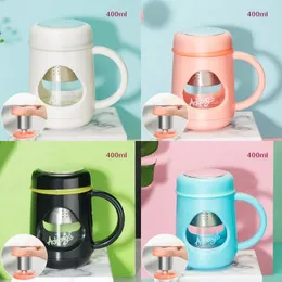 Çay Filtre Şişe Silikon Kol Paslanmaz Çelik Kapak Çay Filtre Danışma Kız Bayanlar Çiçek Çay Drinkware Şişeler Şişe