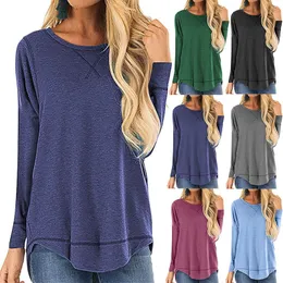 Womens Autumn Satin Oversized T Shirt Women Casual Fashion With Round  Collar, Short And Long Sleeves, Loose Fit And Solid Color From Linyoutu1,  $12.74