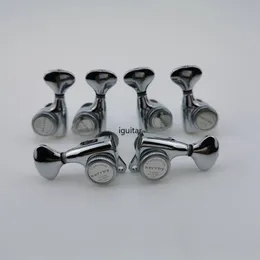 Rare alta qualidade engrenagem Chrome 1:21 guitarra Cabeças de máquina Locking corda chave de afinação Pegs Tuners