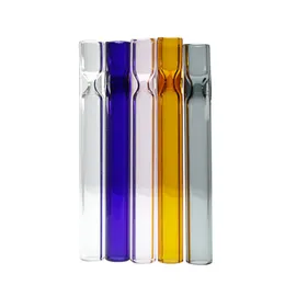 Colroful grosso pyrex 4 polegadas One Hitter Bat Cigarette Holder Glass Steamroller Pipe filtros para tabaco erva seca queimador de óleo cachimbo de mão