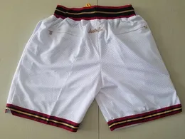 Pantaloncini da baseball vintage della nuova squadra Tasca con cerniera Abbigliamento da corsa Colore bianco nero Appena fatto Taglia S-XXL