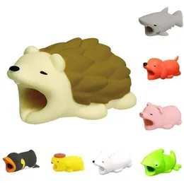 Cute Animal Bite USB Lighting Charger Data Protection Cover Mini Wire Protector Cable Cord Phone Accessories Creative Gifts 32 Designs 80