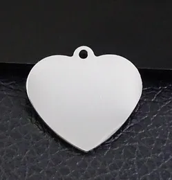 wholesale in bulk 12pcs lot high polished stainless steel silver 30mm love heart tag charms pendant finding jewelry marking DIY 22*26mm size