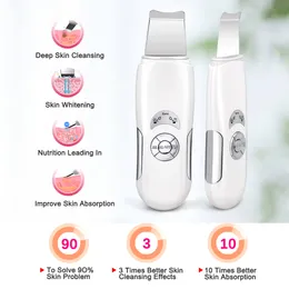 NUOVA Beauty Star Pulizia del viso ad ultrasuoni Scrubber per la pelle Macchina per il massaggio del viso Pelle anionica Pulizia profonda Peeling Scrubber per lifting del viso Migliore qualità