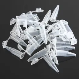 100 sztuk / paczka Doskonałe 1.5ml Lab Wyczyść Micro Plastic Wirówka Tubes Fiolka Cap Cap Cap Contarematory Dostawy