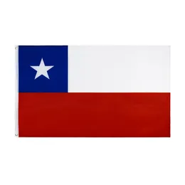 Chile Banner 3ft x 5ft Hanging Flag Polyester Chile National Flag Banner Outdoor Indoor 150x90cm for Celebration