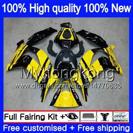 Injektion OEM för Kawasaki ZX-10R 1000CC 2016 2017 2018 335MY.69 ZX1000 ZX 10 R ZX 1000 ZX 10R ZX10R 16 17 18 100% passform Fairing Gul Svart