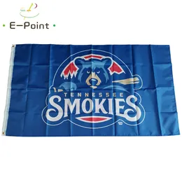 MiLB Tennessee Smokies-Flagge, 90 cm x 150 cm, Polyester-Banner, Dekoration, fliegender Hausgarten, festliche Geschenke