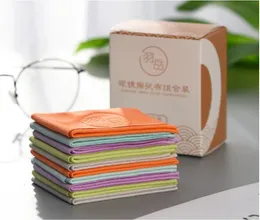 Multi-function Household eyewear cloth 5piece high-quality superfine thick microfiber glasses cleaning cloth muti-color function pilling with Strong detergency