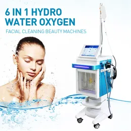 Vertikal 6 i 1 vatten syre Aqua Machine Peel för hudvård /ansiktsrengöring Aqua Dermabrasion /Crystal Dermabrasion