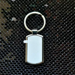 Hot Style Sublimation Blank Metal Key Ring Chain Hot Transfer Printing Keychains Blank Förbrukningsmaterial Material