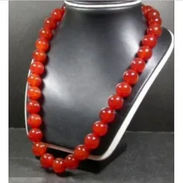 Großhandel mit natürlichen 12 mm roten Jadeperlen, Perlenkette, Glamour-Mode