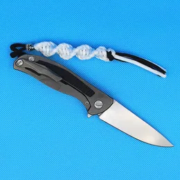 Специальное предложение Шаровой подшипник Flipper Складной нож D2 Stone Wash лезвия CNC TC4 Titanium Alloy + G10 Handle EDC Ножи С нейлоновая сумка