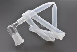 Hoge kwaliteit 14mm 18mm Glas Vapor Whip Adapter Mannelijke of Vrouwelijke glazen bong adapter Voor Booreilanden Waterpijpen met 30 cm siliconen slang
