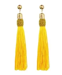 Mode Lång Tassel Örhängen Kvinnor Smycken Bohemian Bride Örhängen Geometrisk Hollow Drop Earring