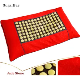 Health Pillow Jade Pillow for Neck Pain/Stress Relief Massager Tourmaline Healthcare Cushion for Sale&Free Shipping