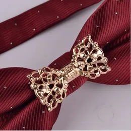 Groom Ties High-end Men's Korean Version of the British Bow Tie Men's Dress Wedding Groom Groomsman Metal Bow Tie262M
