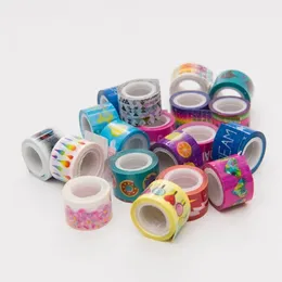 20 Stück Mini Buntes Washi Tape Set Wasserdicht Malerei Dekoratives Klebeband DIY Aufkleber Scrapbooking Etiketten Abdeckbänder 1,1 cm * 2 m T200229 2016